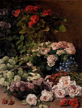 印象派の花 Painting - 春の花 クロード・モネ 印象派の花